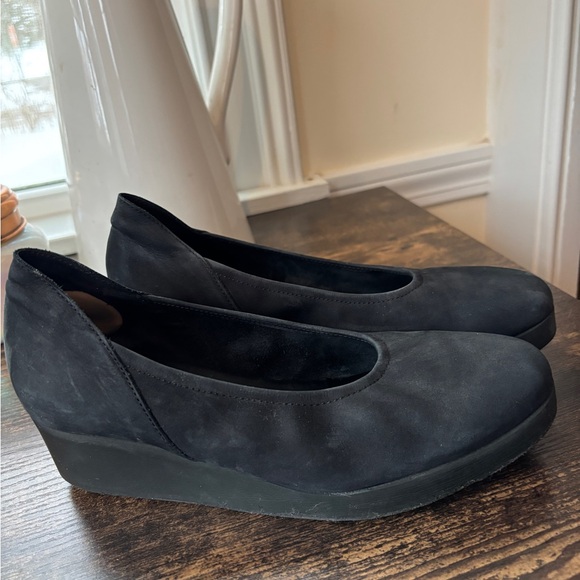 Arche Ballet Pumps with wedge block heel made in Italy, Suede size 37 - Picture 3 of 6